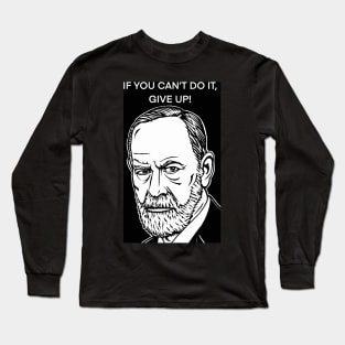 SIGMUND FREUD quote .6 - ink portrait Long Sleeve T-Shirt